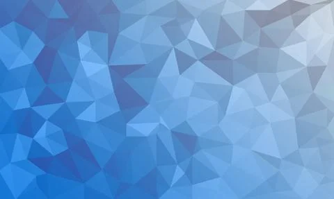 Abstract Blue background, low poly textured triangle shapes in random pattern Stock Illustration