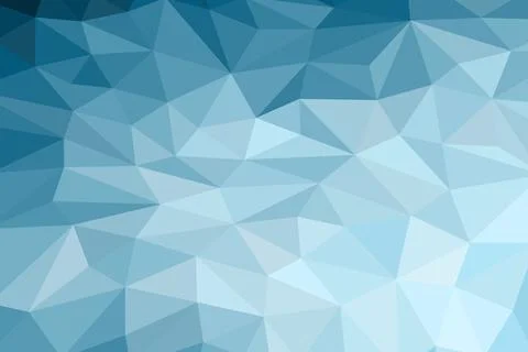 Abstract blue background. Low-poly triangular pattern in a modern style. Stock Illustration