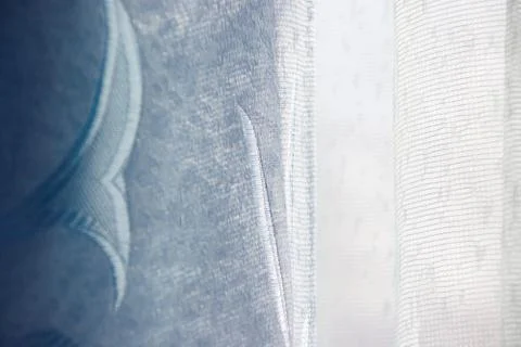 Abstract blue background made of material. Stock Photos