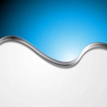 Abstract blue background with metallic wave Abstract blue background with ... Stock Photos