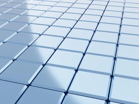 Abstract blue background with mosaic cubes and light effect Stock-Illustration