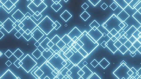 Abstract Blue Background, Motion Background Loop, Square, Sci-fi, Pattern, Neon Stock Footage 232388283