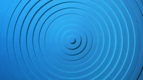 Abstract blue background with moving circles creating radial ripples animatio Stock Footage 327518458