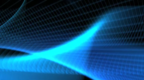 Abstract blue background with moving curves and lines Stock Footage 41150033
