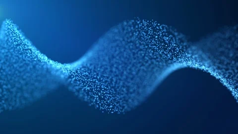 Abstract blue background with moving particles. Video stock 121738154