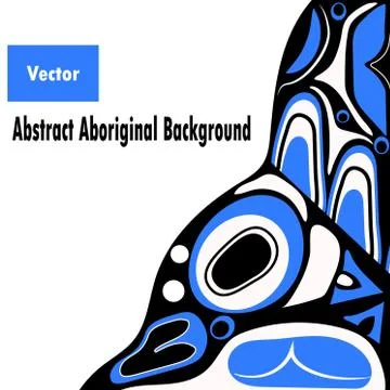 Abstract blue background native north american Stock Illustration