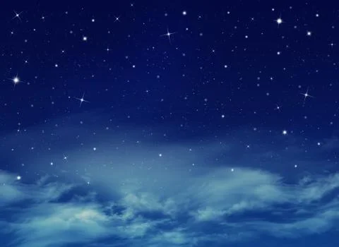 Abstract blue background, Nightly sky Stock Illustration