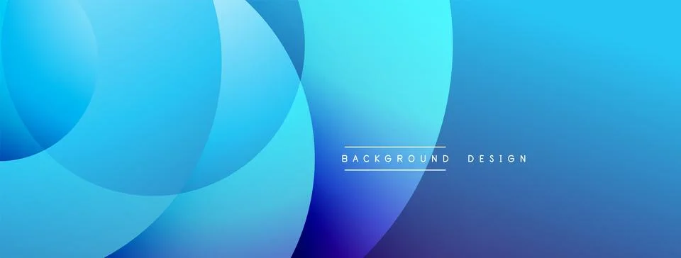 Abstract blue background. Overlapping circles create dynamic visual effect. イラスト素材