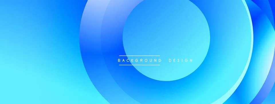 Abstract blue background. Overlapping circles create dynamic visual flow. Modern Stock Illustration