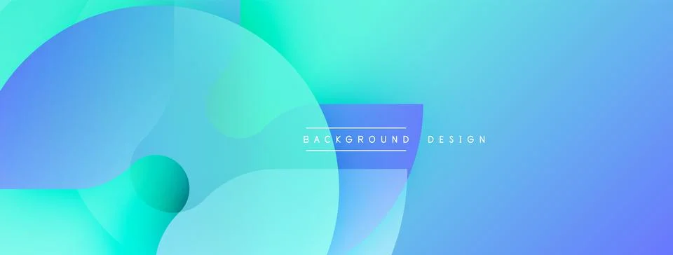 Abstract blue background. Overlapping circles create dynamic visual effect. Stock Illustration