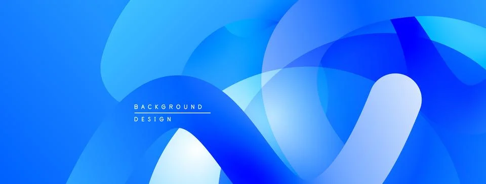 Abstract blue background. Overlapping shapes create dynamic visual effect. Stock Illustration