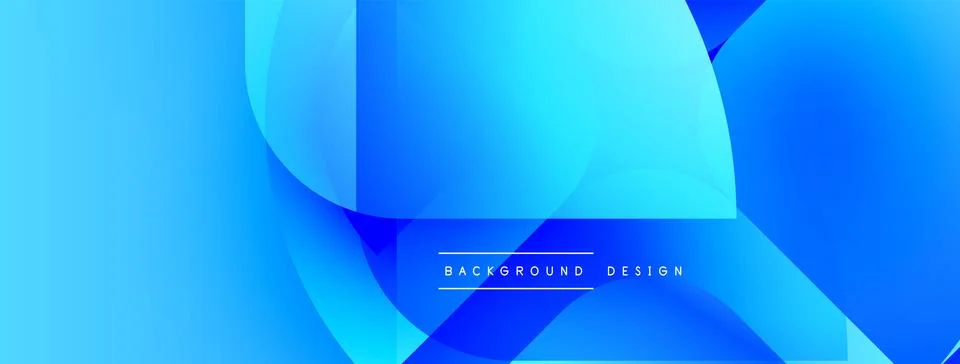 Abstract blue background. Overlapping shapes create dynamic visual effect. Stock Illustration