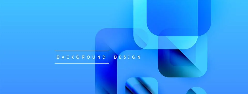 Abstract blue background. Overlapping shapes create dynamic visual effect. Illustrazione stock