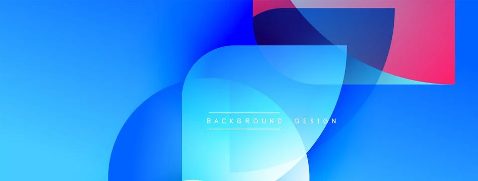 Abstract blue background. Overlapping shapes create dynamic visual effect. Illustrazione stock
