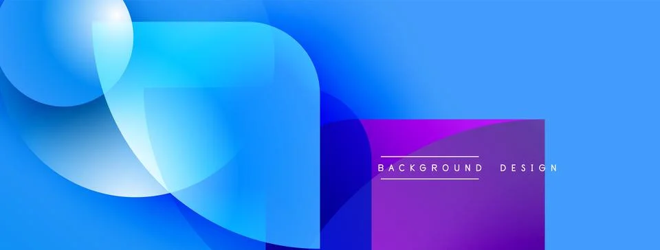 Abstract blue background. Overlapping shapes create dynamic visual effect. Illustrazione stock