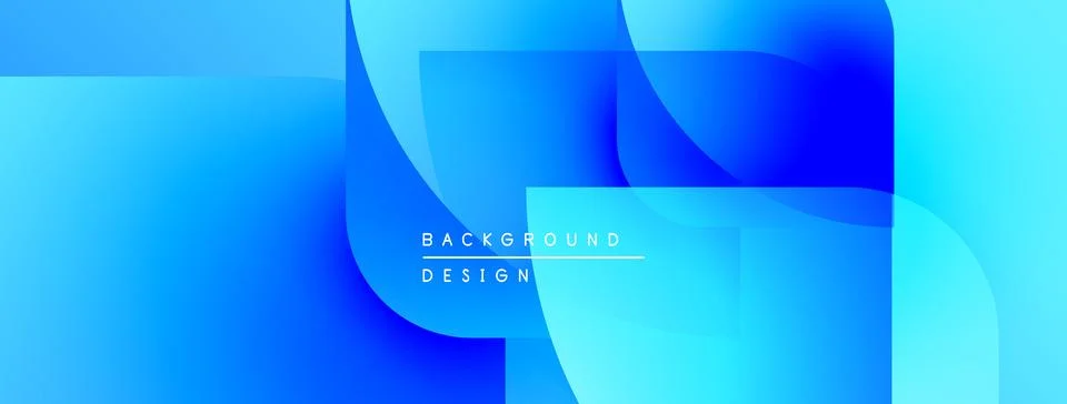 Abstract blue background. Overlapping shapes create dynamic visual effect. Stock Illustration