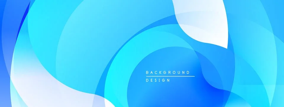 Abstract blue background. Overlapping shapes create fluid, modern design. Soft Stock Illustration