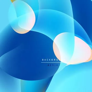 Abstract blue background. Overlapping shapes create dynamic visual effect. Soft Stock Illustration