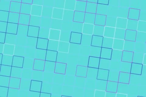 Abstract blue background with overlapping square outlines Stock Illustration