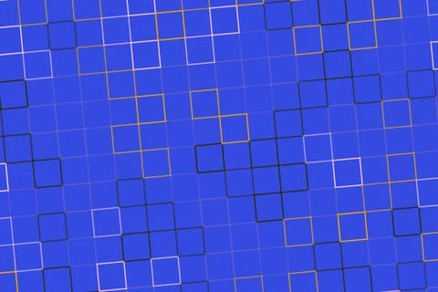 Abstract blue background with overlapping squares and lines Stock Illustration