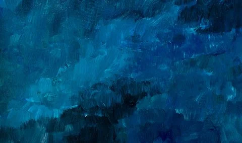 Abstract blue background, paint art, acrylic hand made illustration Stock Illustration
