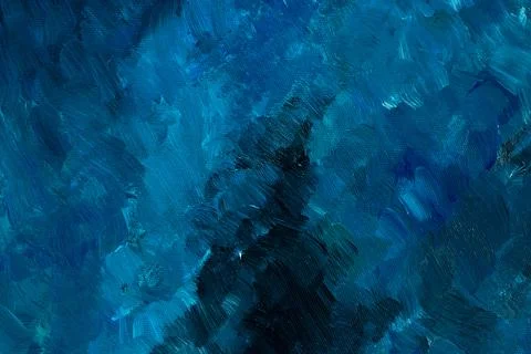 Abstract blue background, paint art, acrylic hand made illustration Stock Illustration
