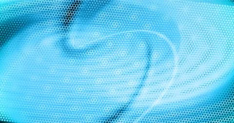 Abstract blue background perforated with hexs. Metal technology backdrop Stock Illustration