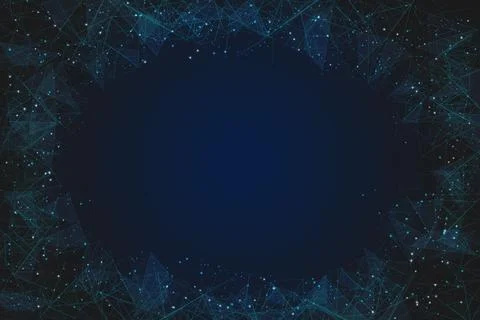 Abstract blue background. Polygonal low poly wireframe illustration looks like Illustrazione stock