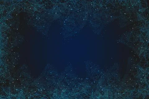 Abstract blue background. Polygonal low poly wireframe illustration looks like Illustrazione stock