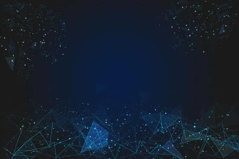 Abstract blue background. Polygonal low poly wireframe illustration looks like Illustrazione stock