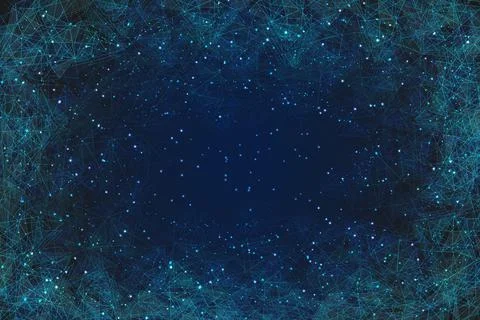Abstract blue background. Polygonal low poly wireframe illustration looks like Stock Illustration