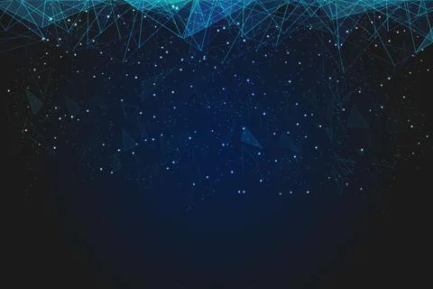 Abstract blue background. Polygonal low poly wireframe illustration looks like Stock Illustration