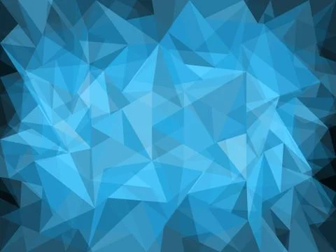 Abstract blue background with polygons Stock Illustration