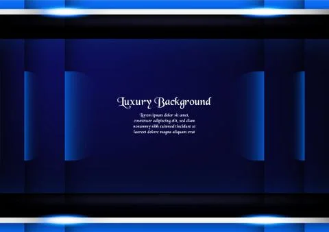 Abstract blue background in premium concept with copy space.Template design f Stock Illustration