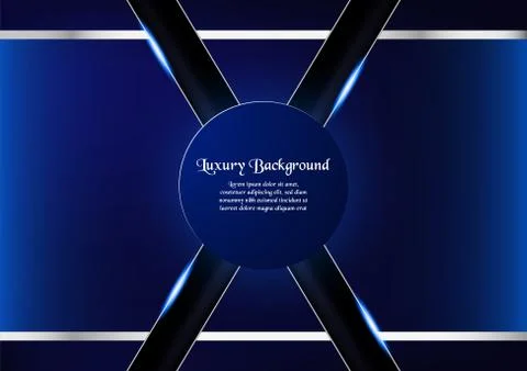 Abstract blue background in premium concept with copy space.Template design f Illustrazione stock