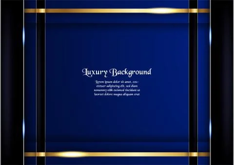 Abstract blue background in premium concept with copy space.Template design f Stock Illustration
