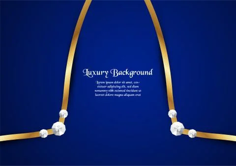 Abstract blue background in premium concept with golden border. Template desi Stock-Illustration