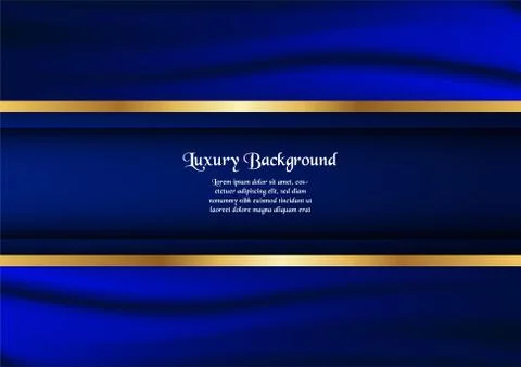 Abstract blue background in premium concept with golden border. Template desi Stock-Illustration