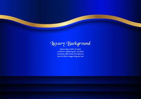 Abstract blue background in premium concept with copy space.Template design f Stock Illustration