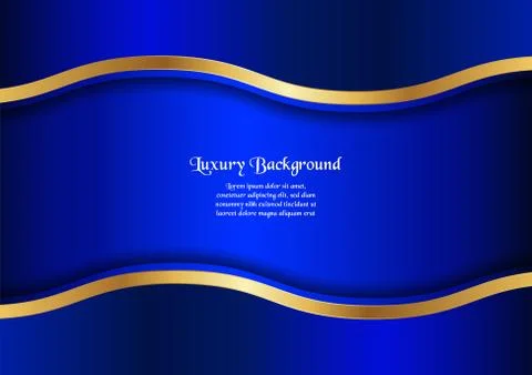 Abstract blue background in premium concept with copy space.Template design f Stock Illustration
