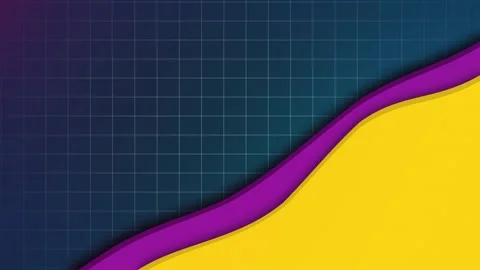 Abstract blue background. Purple and yellow wave looping motion design. 스톡 동영상 271737316
