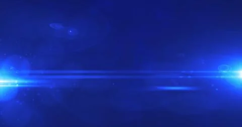 Abstract blue background from rays of light in the dark and optical flares Stock Illustration
