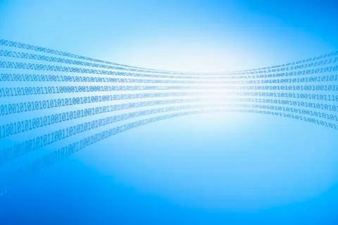 Abstract blue background representing binary code Stock Illustration