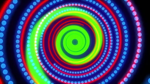 Abstract blue background, rotating circles, loop Video stock 52924375