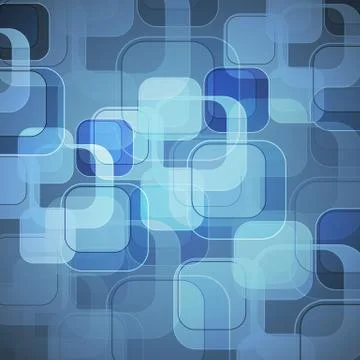 Abstract blue background with round rectangle Stock Illustration