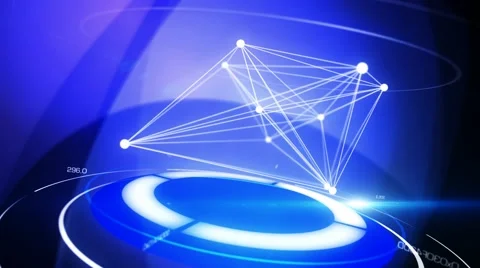 Abstract blue background with science data, loop Stock Footage 41166271