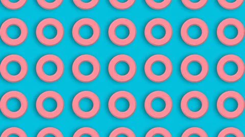 Abstract blue background with seamless pink circle pattern Stock Illustration