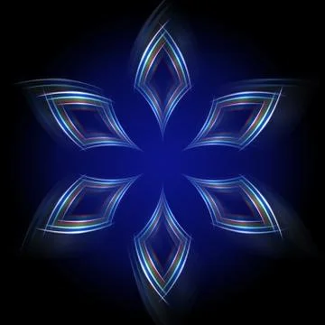 Abstract blue background with shining multicolored rhombuses Stock Illustration