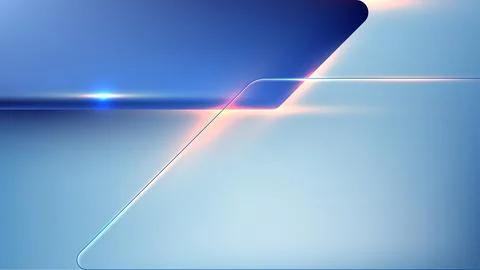 Abstract blue background with sleek geometric shapes translucent glass pane.. イラスト素材