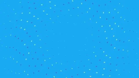 Abstract blue background with small colorful square pattern Illustrazione stock